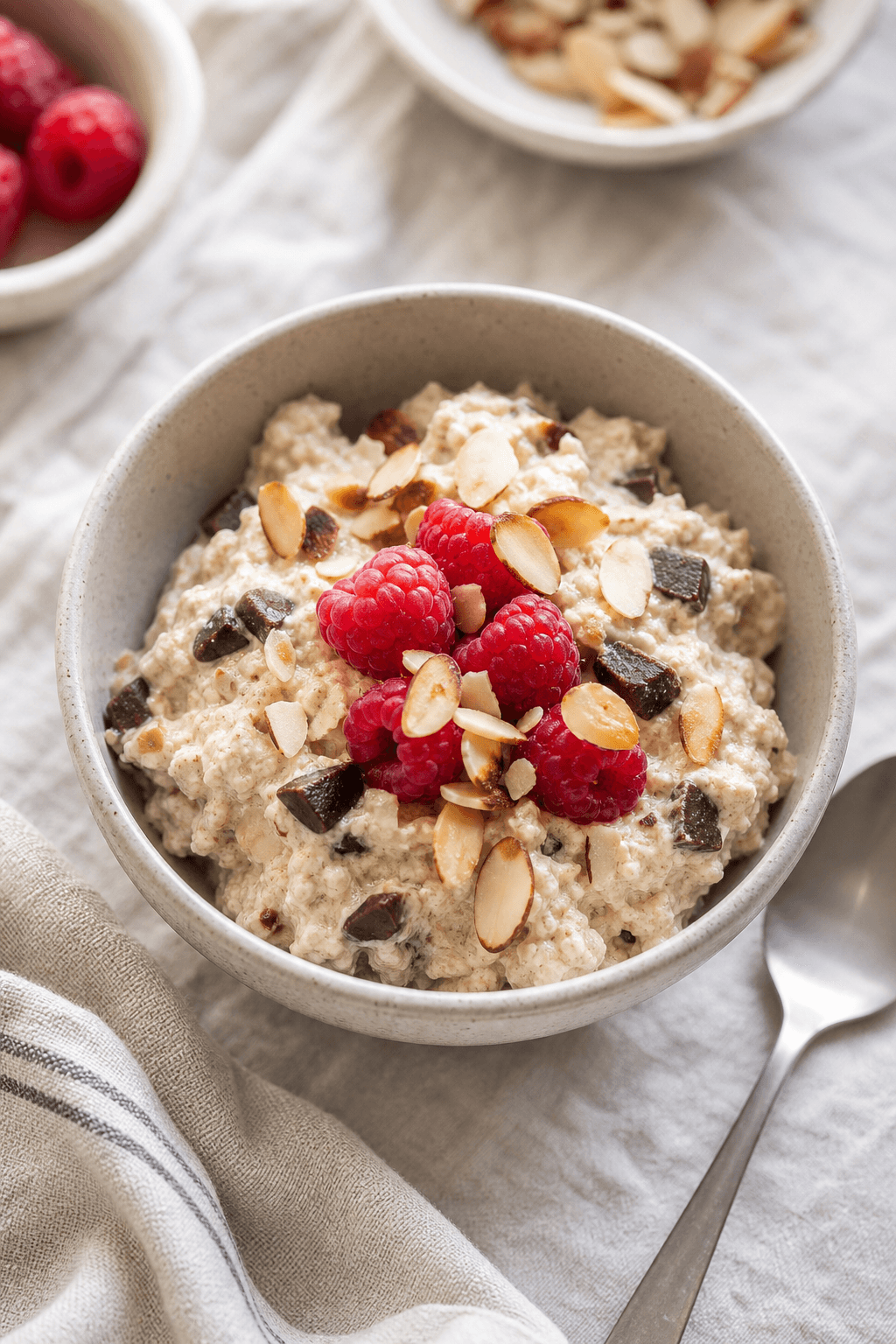 Cremet hytteost cookie dough med chokoladestykker